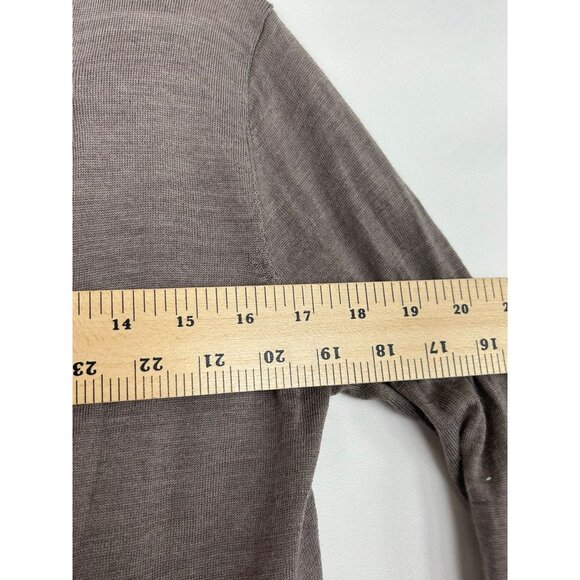 North South Merino Extra Fine 100% Wool Womens XS Taupe Button-Up Sweater - Picture 6 of 11